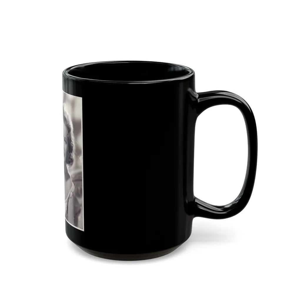 Peggy Cummins #31 (Vintage Female Icon) Black Coffee Mug-Go Mug Yourself