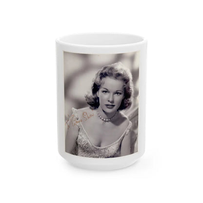 Peggy Cummins #31 (Vintage Female Icon) White Coffee Mug-15oz-Go Mug Yourself