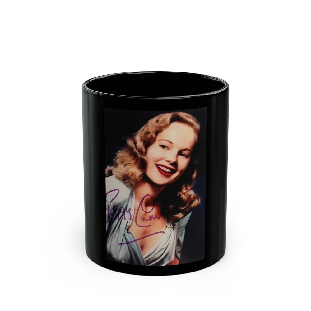 Peggy Cummins #32 (Vintage Female Icon) Black Coffee Mug-11oz-Go Mug Yourself