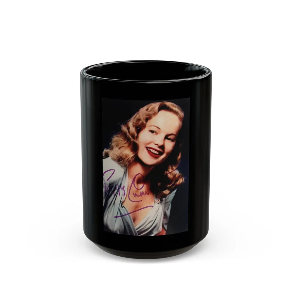 Peggy Cummins #32 (Vintage Female Icon) Black Coffee Mug-15oz-Go Mug Yourself