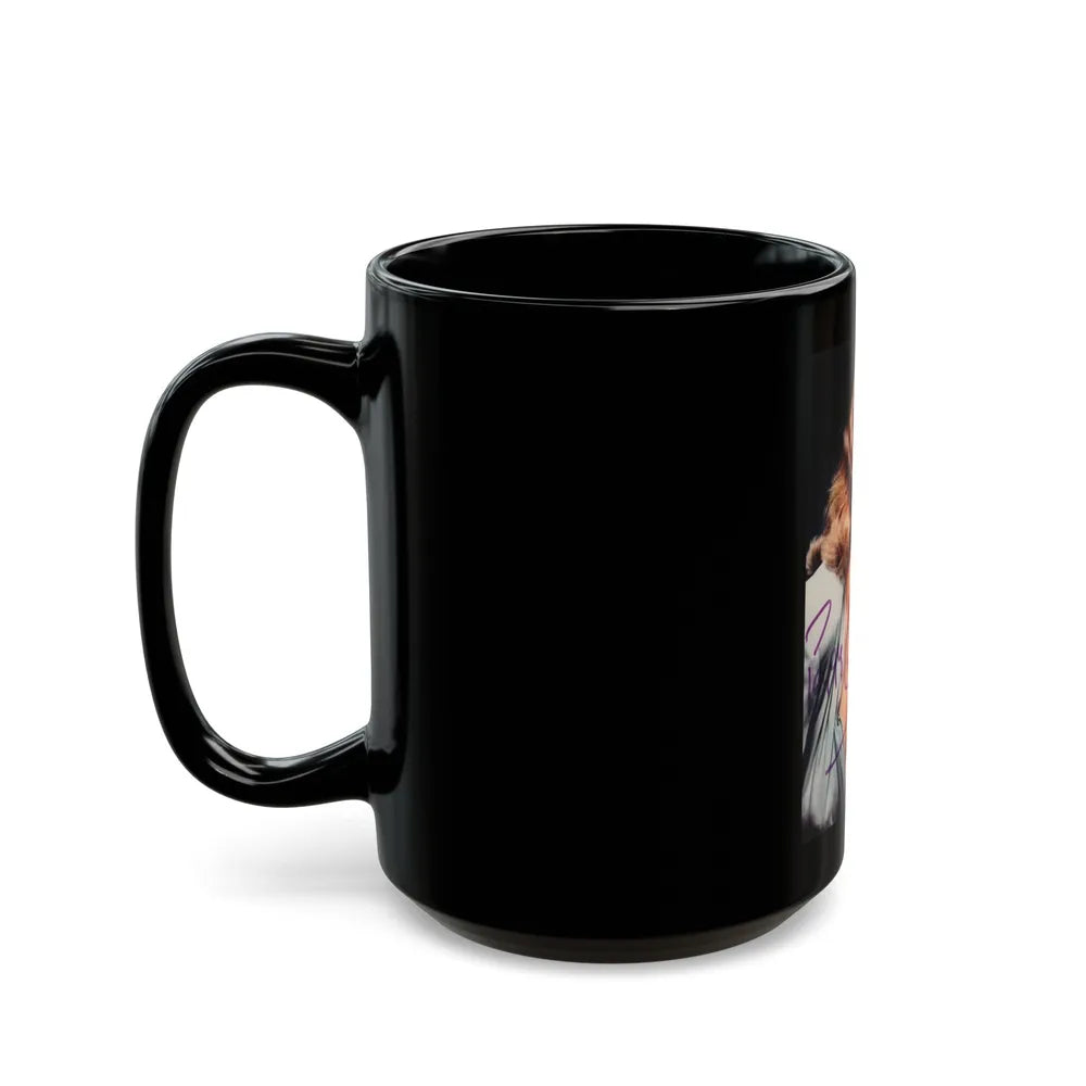 Peggy Cummins #32 (Vintage Female Icon) Black Coffee Mug-Go Mug Yourself