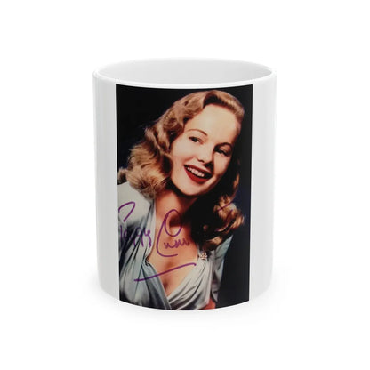 Peggy Cummins #32 (Vintage Female Icon) White Coffee Mug-11oz-Go Mug Yourself