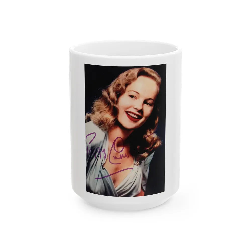 Peggy Cummins #32 (Vintage Female Icon) White Coffee Mug-15oz-Go Mug Yourself