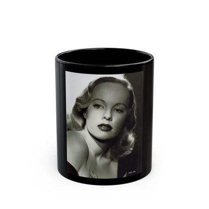 Peggy Cummins #33 (Vintage Female Icon) Black Coffee Mug-11oz-Go Mug Yourself