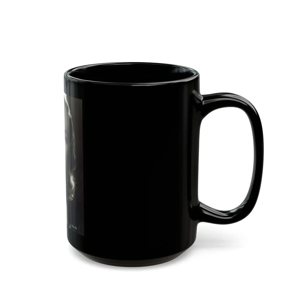 Peggy Cummins #33 (Vintage Female Icon) Black Coffee Mug-Go Mug Yourself