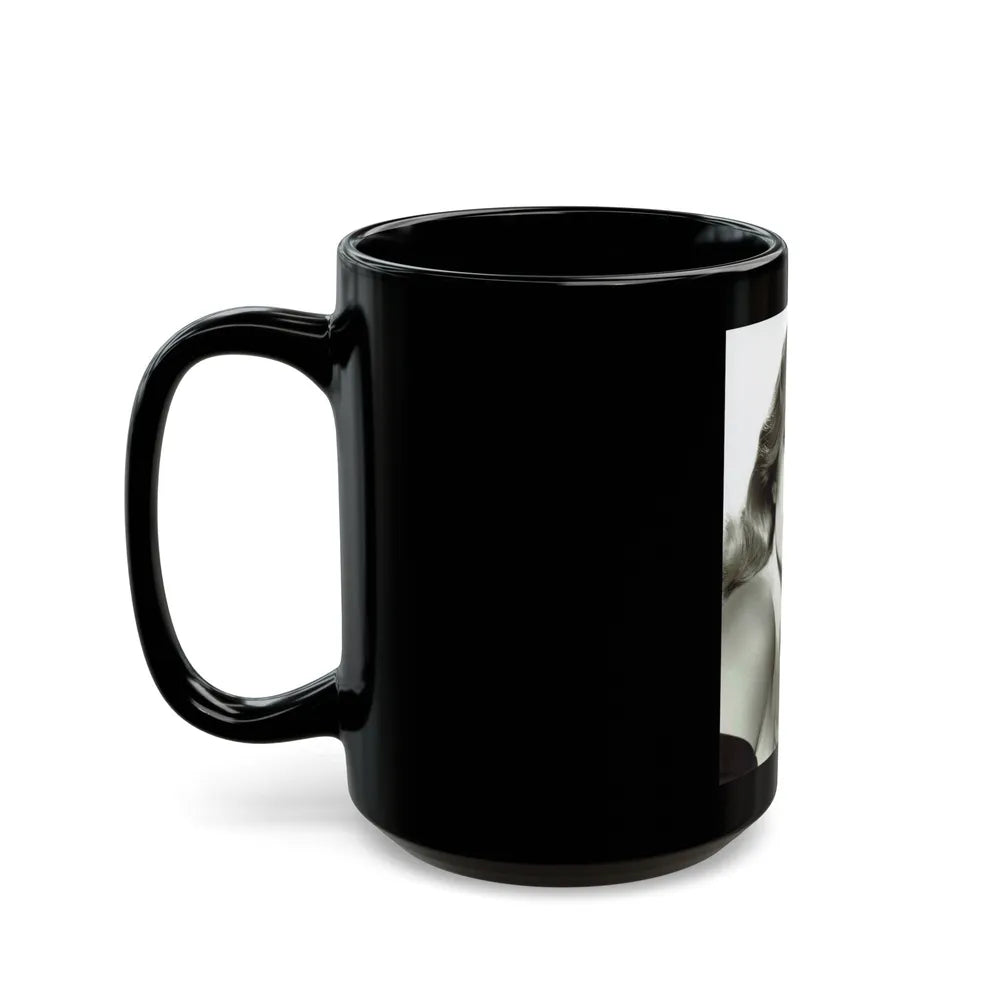 Peggy Cummins #33 (Vintage Female Icon) Black Coffee Mug-Go Mug Yourself