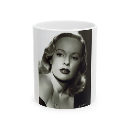 Peggy Cummins #33 (Vintage Female Icon) White Coffee Mug-11oz-Go Mug Yourself