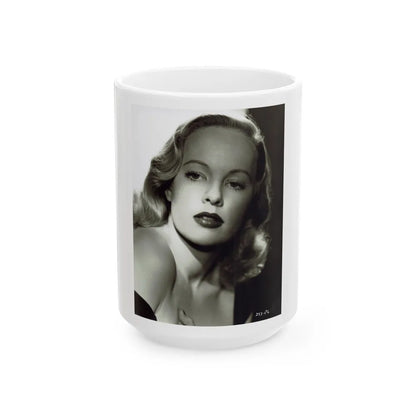 Peggy Cummins #33 (Vintage Female Icon) White Coffee Mug-15oz-Go Mug Yourself