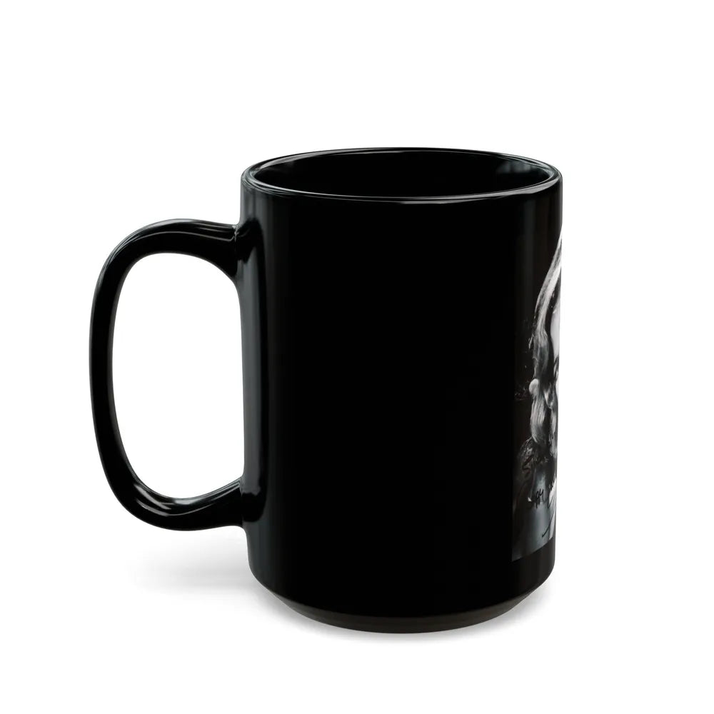 Peggy Cummins #37 (Vintage Female Icon) Black Coffee Mug-Go Mug Yourself