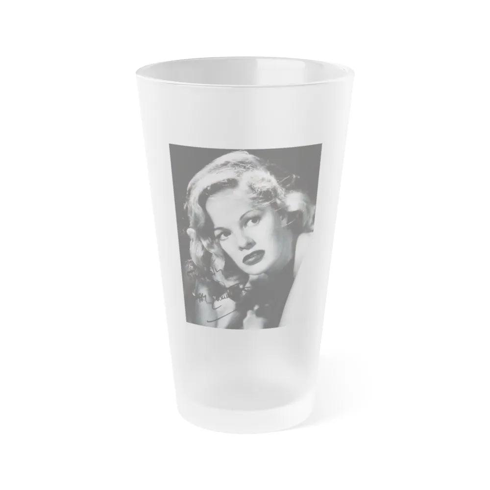 Peggy Cummins #37 (Vintage Female Icon) Frosted Pint Glass 16oz-16oz-Frosted-Go Mug Yourself