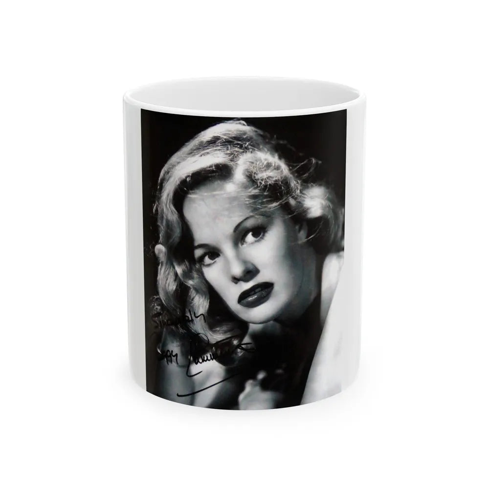 Peggy Cummins #37 (Vintage Female Icon) White Coffee Mug-11oz-Go Mug Yourself