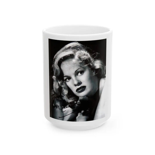 Peggy Cummins #37 (Vintage Female Icon) White Coffee Mug-15oz-Go Mug Yourself