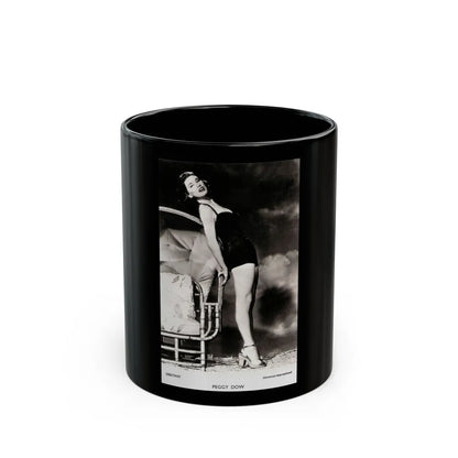 Peggy Dow #08 (Vintage Female Icon) Black Coffee Mug-11oz-Go Mug Yourself