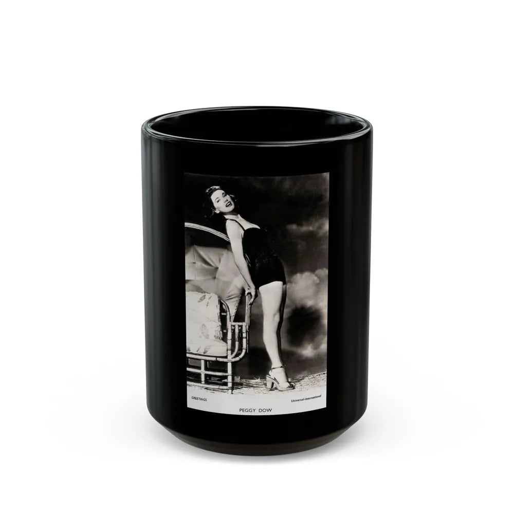 Peggy Dow #08 (Vintage Female Icon) Black Coffee Mug-15oz-Go Mug Yourself