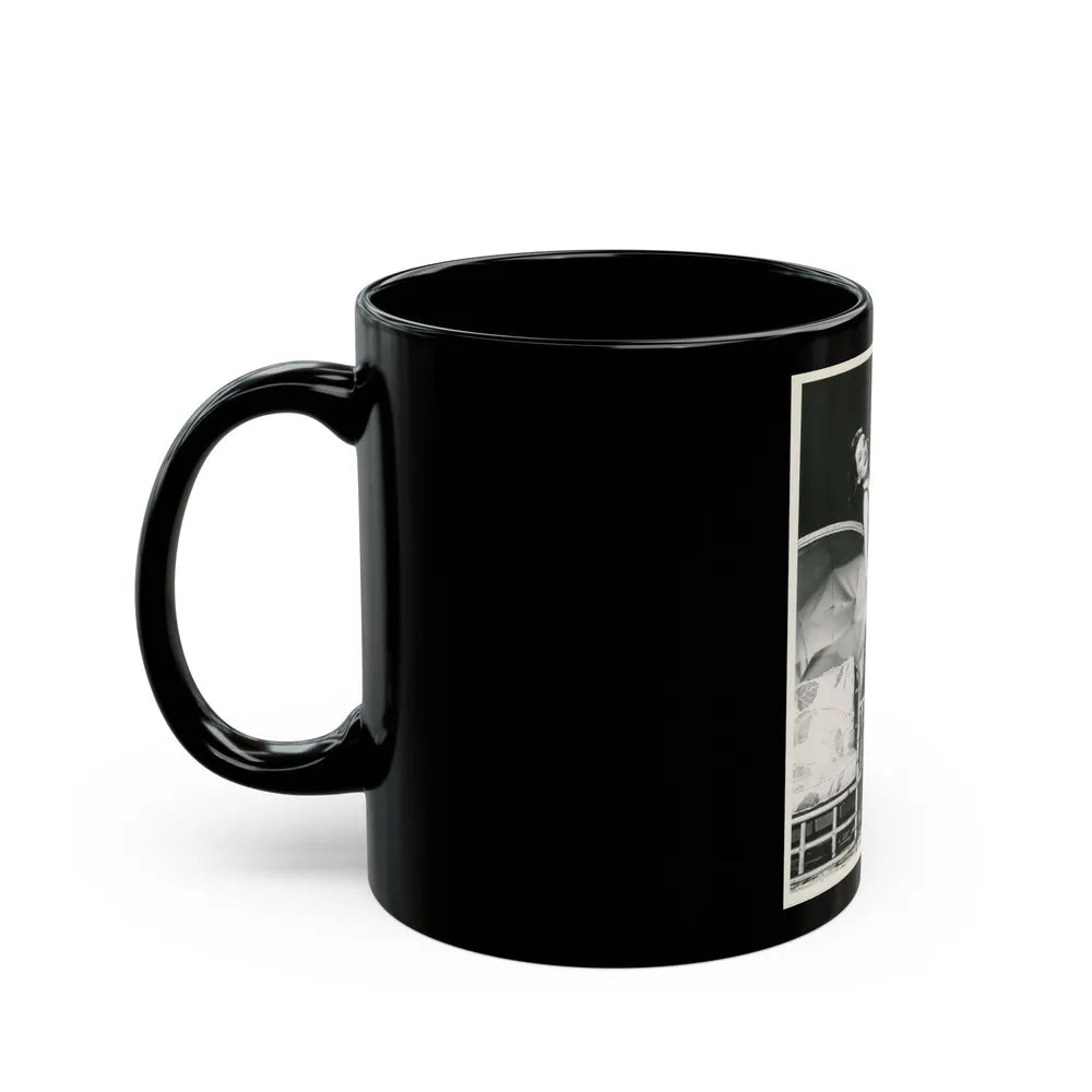 Peggy Dow #081 (Vintage Female Icon) Black Coffee Mug-Go Mug Yourself