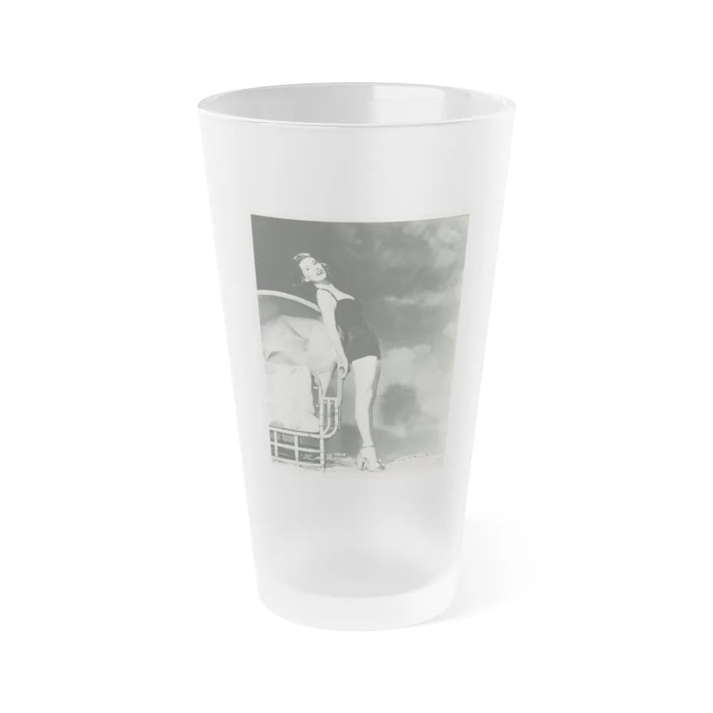 Peggy Dow #081 (Vintage Female Icon) Frosted Pint Glass 16oz-16oz-Frosted-Go Mug Yourself