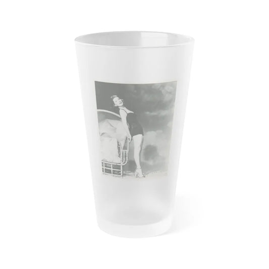 Peggy Dow #081 (Vintage Female Icon) Frosted Pint Glass 16oz-16oz-Frosted-Go Mug Yourself