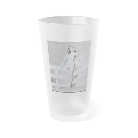 Peggy Dow #14 (Vintage Female Icon) Frosted Pint Glass 16oz 16oz Frosted - Go Mug Yourself