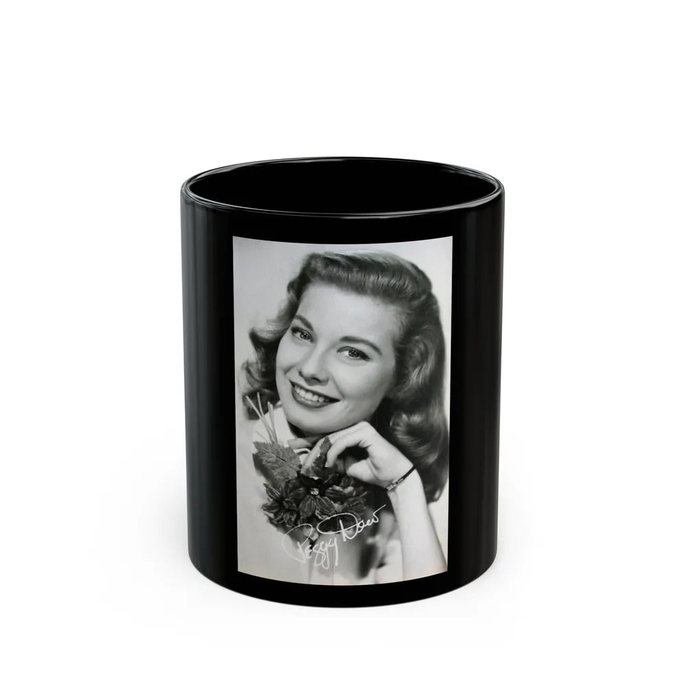 Peggy Dow #18 (Vintage Female Icon) Black Coffee Mug-11oz-Go Mug Yourself