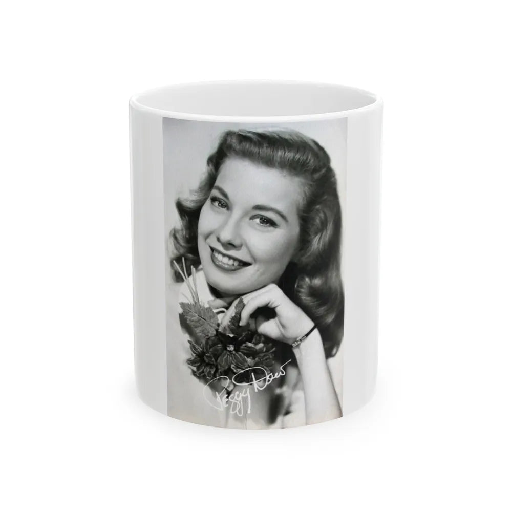 Peggy Dow #18 (Vintage Female Icon) White Coffee Mug-11oz-Go Mug Yourself