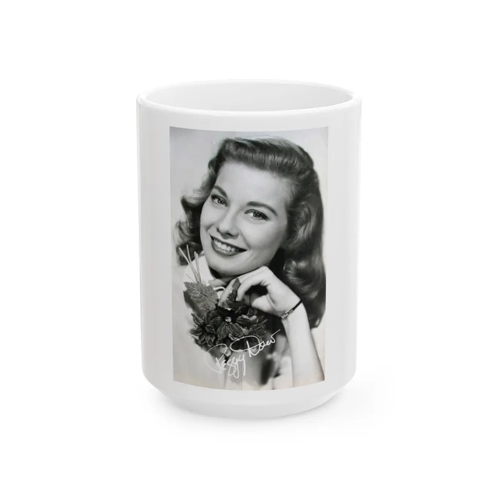 Peggy Dow #18 (Vintage Female Icon) White Coffee Mug-15oz-Go Mug Yourself