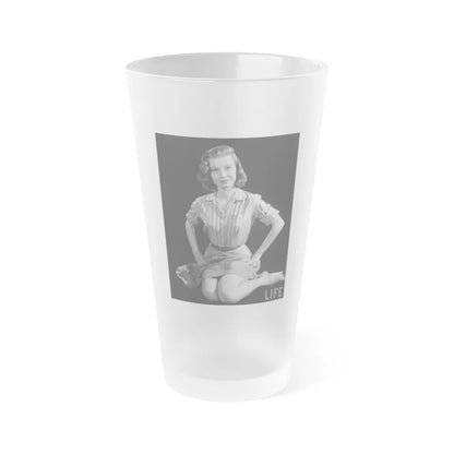 Peggy Dow #23 (Vintage Female Icon) Frosted Pint Glass 16oz-16oz-Frosted-Go Mug Yourself