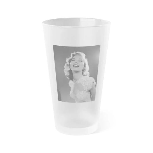 Peggy Dow #34 (Vintage Female Icon) Frosted Pint Glass 16oz 16oz Frosted - Go Mug Yourself