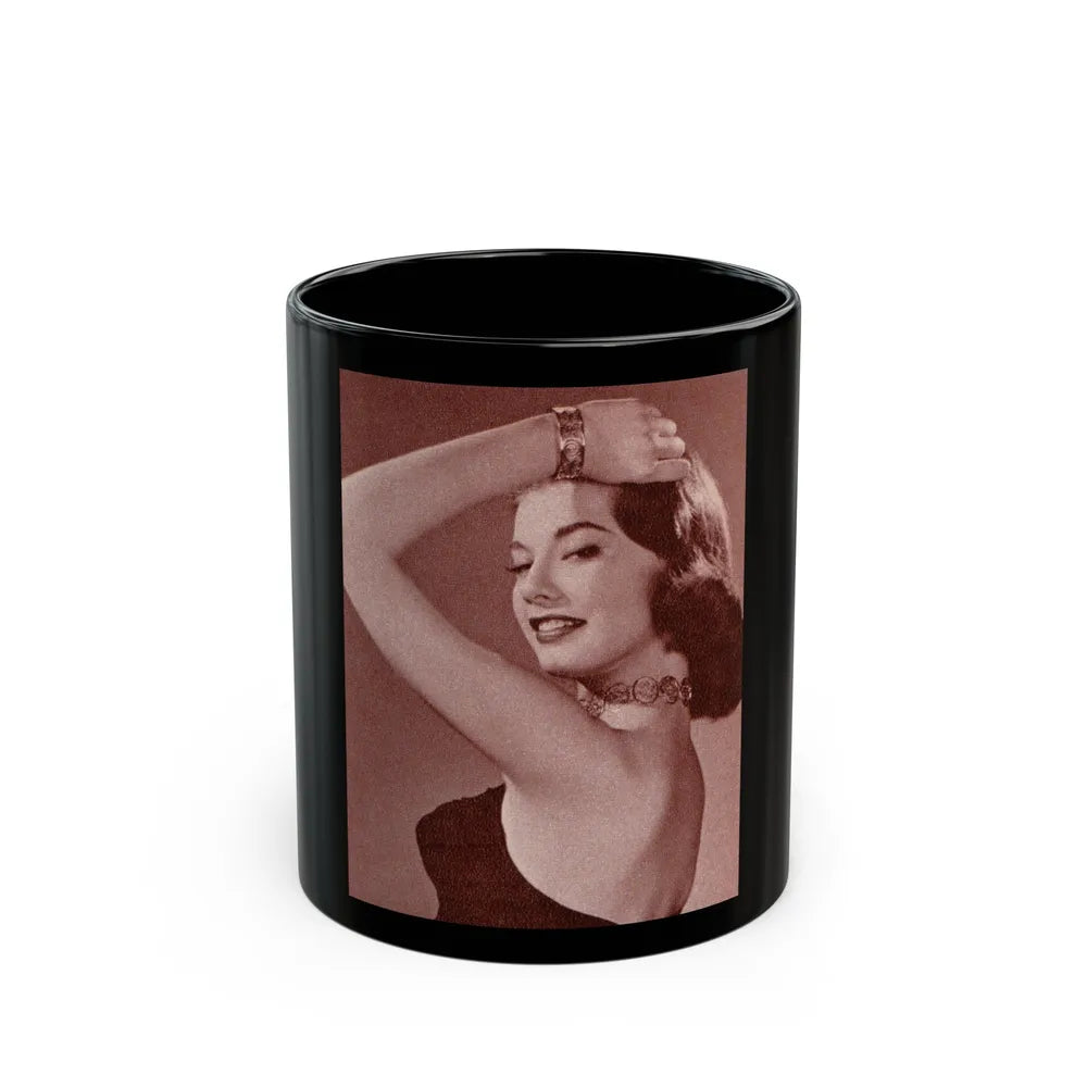 Peggy Dow #56 (Vintage Female Icon) Black Coffee Mug-11oz-Go Mug Yourself