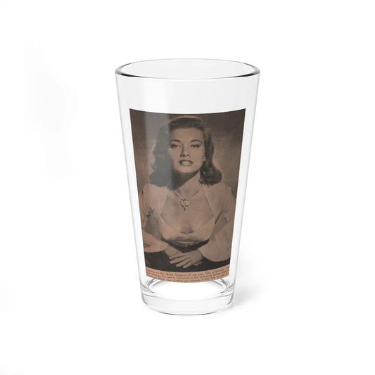 Peggy Dow #63 - 4x6 Early 50's B&W Glamour Photo Magazine Clipping (Vintage Female Icon) Pint Glass 16oz-16oz-Go Mug Yourself