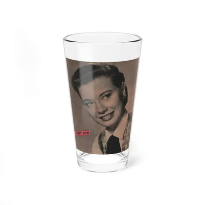 Peggy Dow #64 - Early 50's B&W Glamour Fashion Portrait Photo Magazine Clipping (Vintage Female Icon) Pint Glass 16oz 16oz - Go Mug Yourself