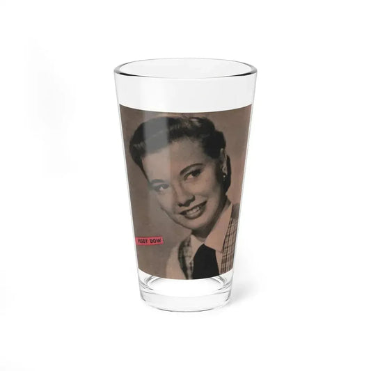 Peggy Dow #64 - Early 50's B&W Glamour Fashion Portrait Photo Magazine Clipping (Vintage Female Icon) Pint Glass 16oz 16oz - Go Mug Yourself