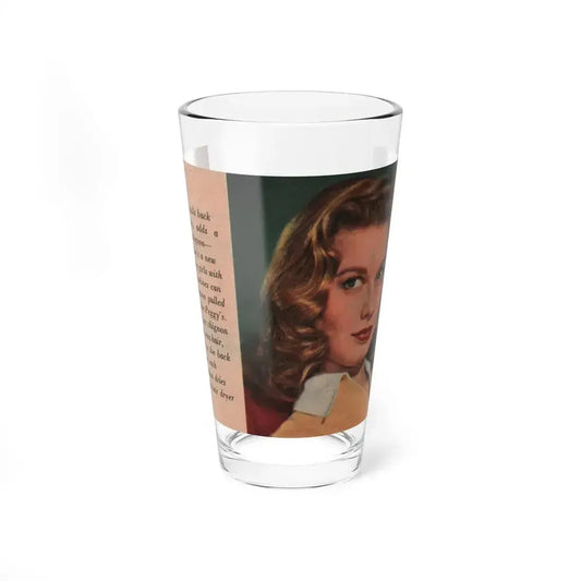Peggy Dow #66 - 3x4.5 Early 50's Color Glamour Protrait Photos from Magazine Clipping (Vintage Female Icon) Pint Glass 16oz 16oz - Go Mug Yourself