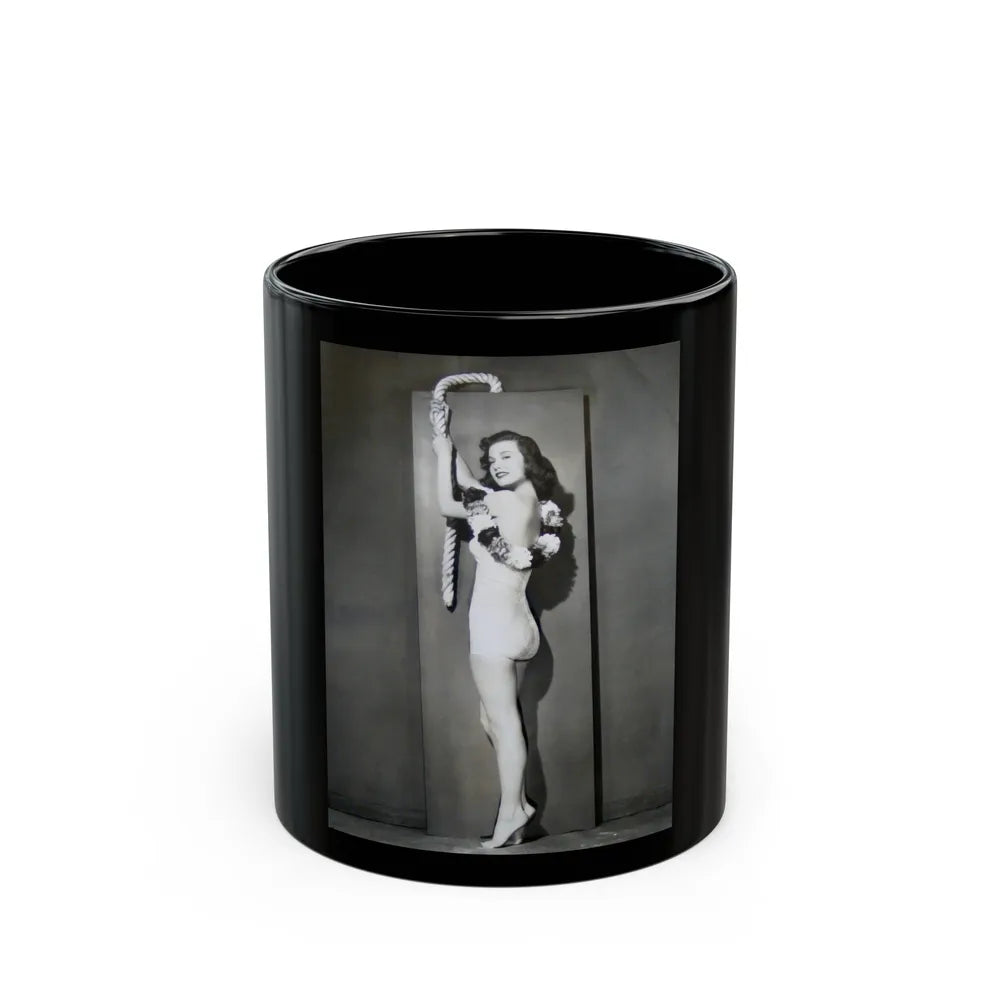 Peggy Dow #67 (Vintage Female Icon) Black Coffee Mug-11oz-Go Mug Yourself