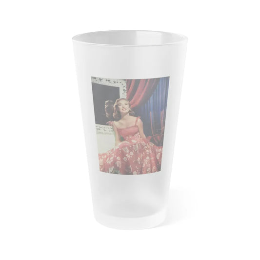 Peggy Dow #69 - 8x10 Color Early 50's Glamour Photo on Magazine Page (Vintage Female Icon) Frosted Pint Glass 16oz-16oz-Frosted-Go Mug Yourself