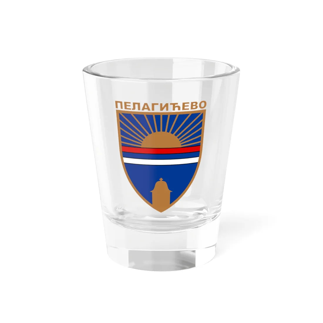 Pelagicevo - Coat of arms (Bosnia and Herzegovina) (Coat of Arms) Shot Glass 1.5oz 1.5oz - Go Mug Yourself