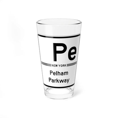 Pelham Pkwy Shield free (New York) (Road Sign) Pint Glass 16oz - Go Mug Yourself
