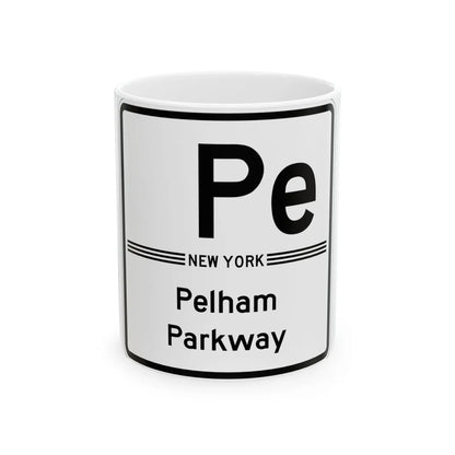 Pelham Pkwy Shield free (New York) (Road Sign) White Coffee Mug 11oz - Go Mug Yourself
