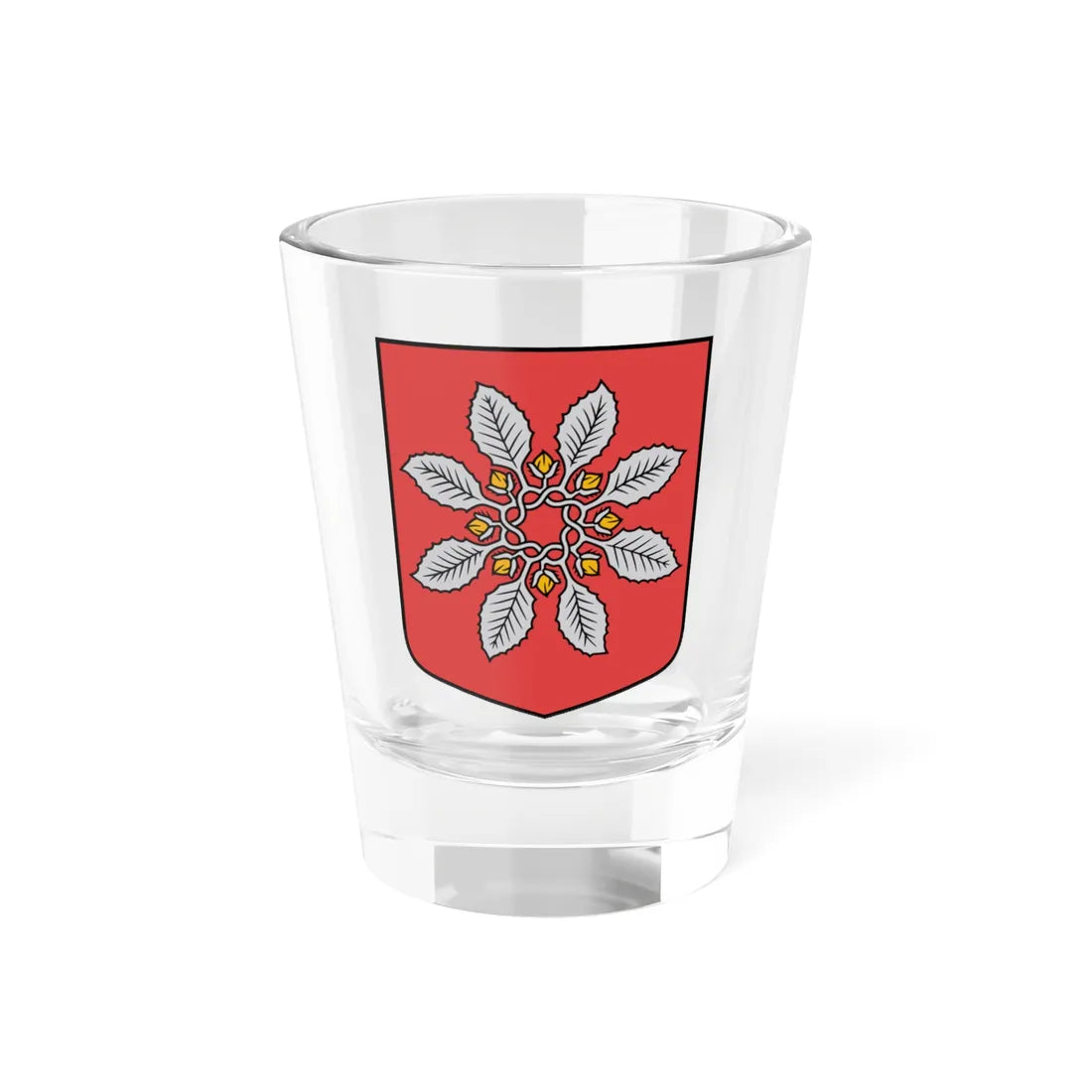 Pelču pagasta ģerbonis (Latvia) (Coat of Arms) Shot Glass 1.5oz 1.5oz - Go Mug Yourself