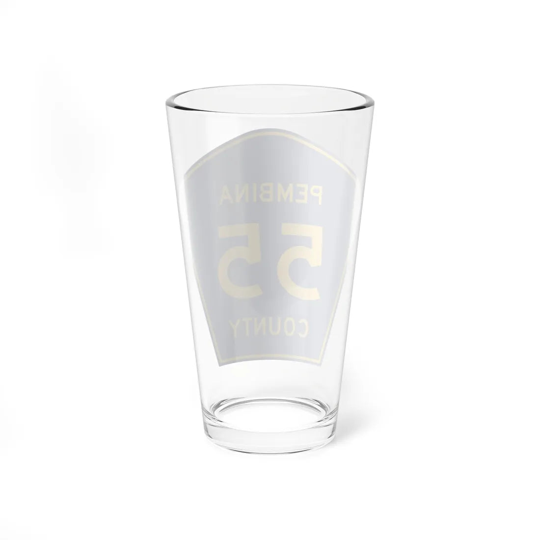 Pembina County Route 55 ND (North Dakota) (Road Sign) Pint Glass 16oz - Go Mug Yourself