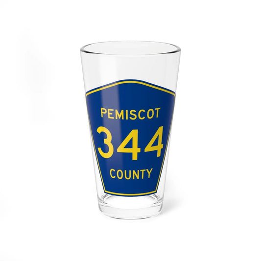 Pemiscot County 344 (Missouri) (Road Sign) Pint Glass 16oz 16oz - Go Mug Yourself
