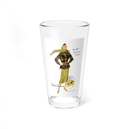 Pendleton Sportswear ad, Ladies' Home Journal, October 1957 (Magazine Illustration) Pint Glass 16oz 16oz - Go Mug Yourself