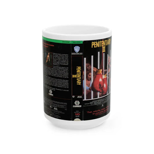 PENITENTIARY 3 WB (VHS COVER) - White Coffee Mug 15oz - Go Mug Yourself