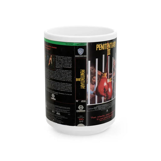PENITENTIARY III (VHS COVER) - White Coffee Mug 15oz - Go Mug Yourself