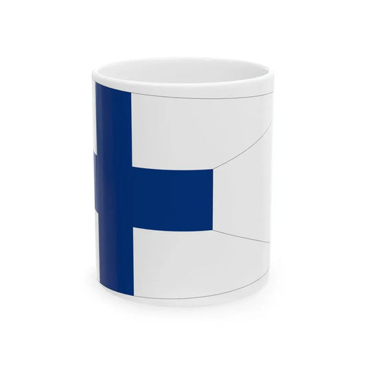 Pennant of Commander of Naval Squadron Finland (Finland) White Coffee Mug 11oz - Go Mug Yourself