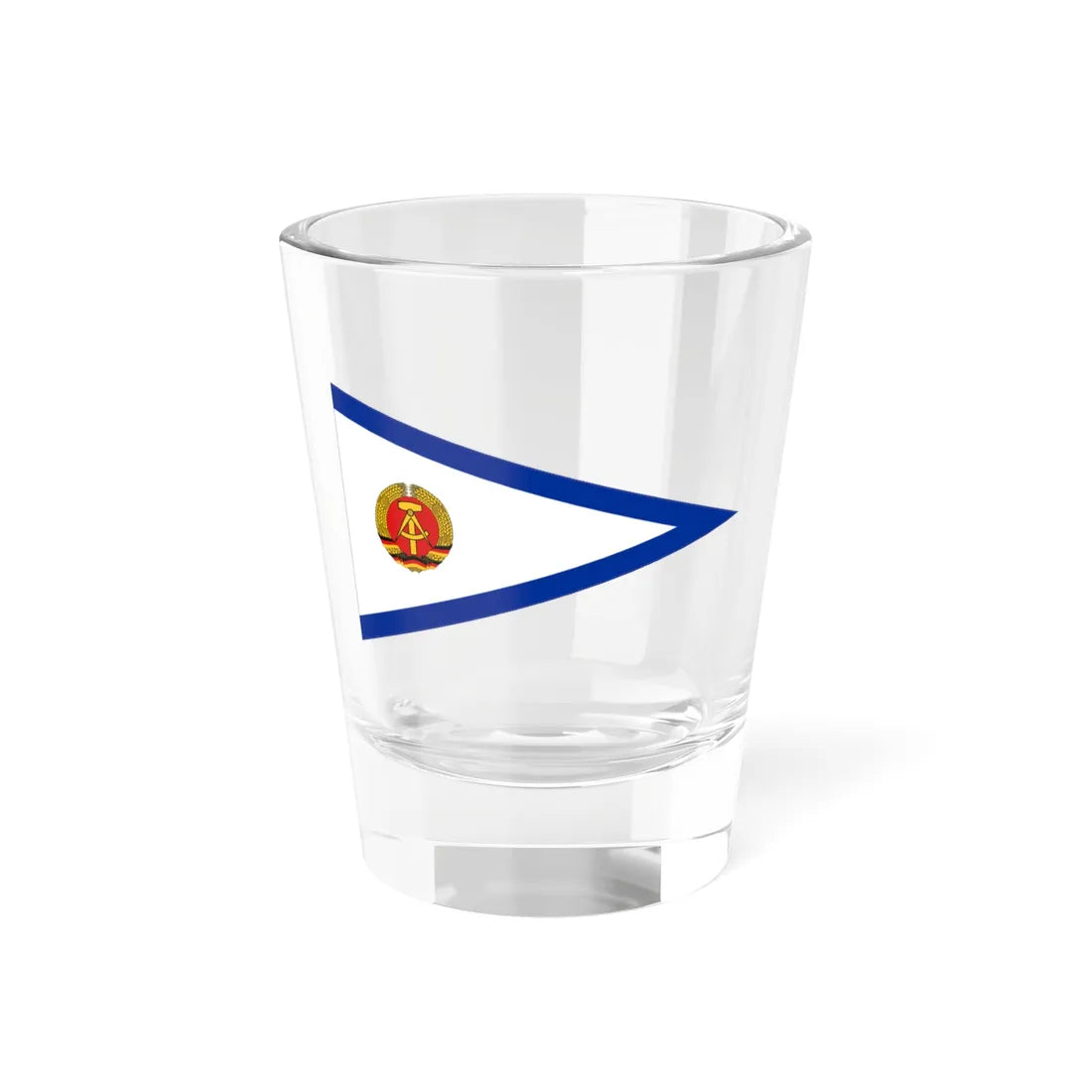 Pennant of shipping control East Germany (Germany) Shot Glass 1.5oz 1.5oz - Go Mug Yourself