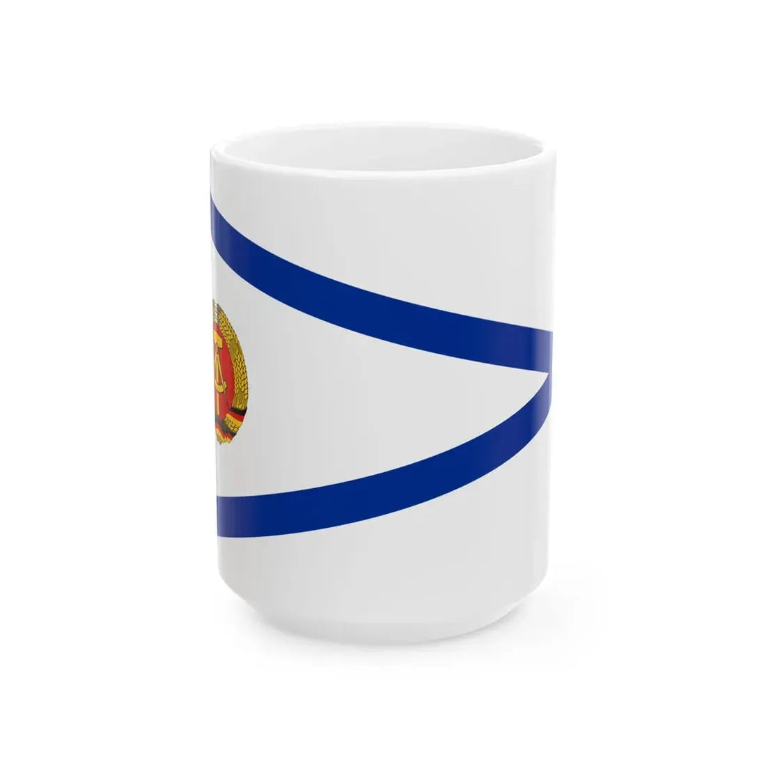 Pennant of shipping control East Germany (Germany) White Coffee Mug 15oz - Go Mug Yourself