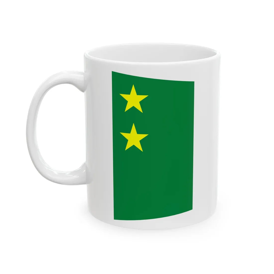 Pennant of the Chief of the Naval Air Force Staff of Madagascar Rear Admiral (Madagascar) White Coffee Mug - Go Mug Yourself