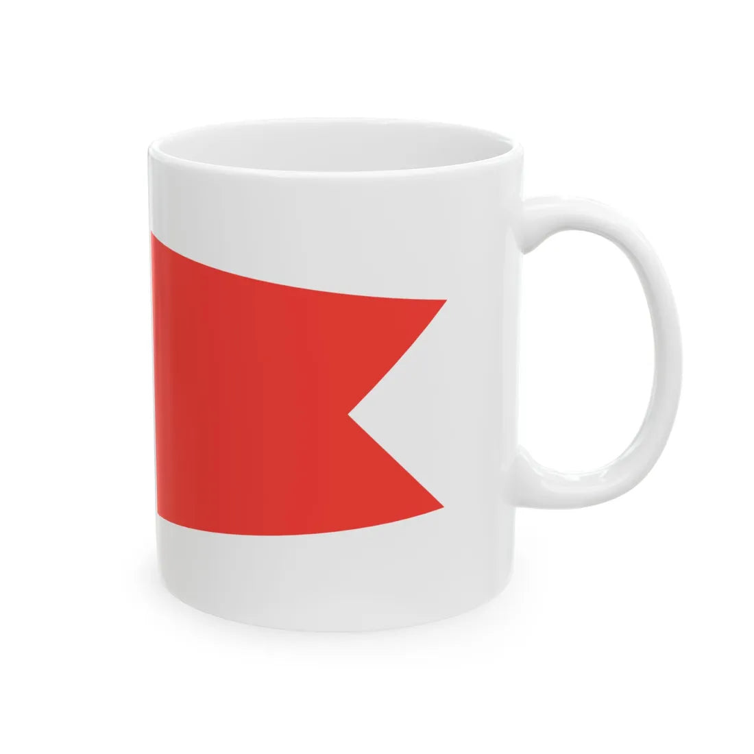 Pennant of the Chief of the Naval Air Force Staff of Madagascar Rear Admiral (Madagascar) White Coffee Mug - Go Mug Yourself