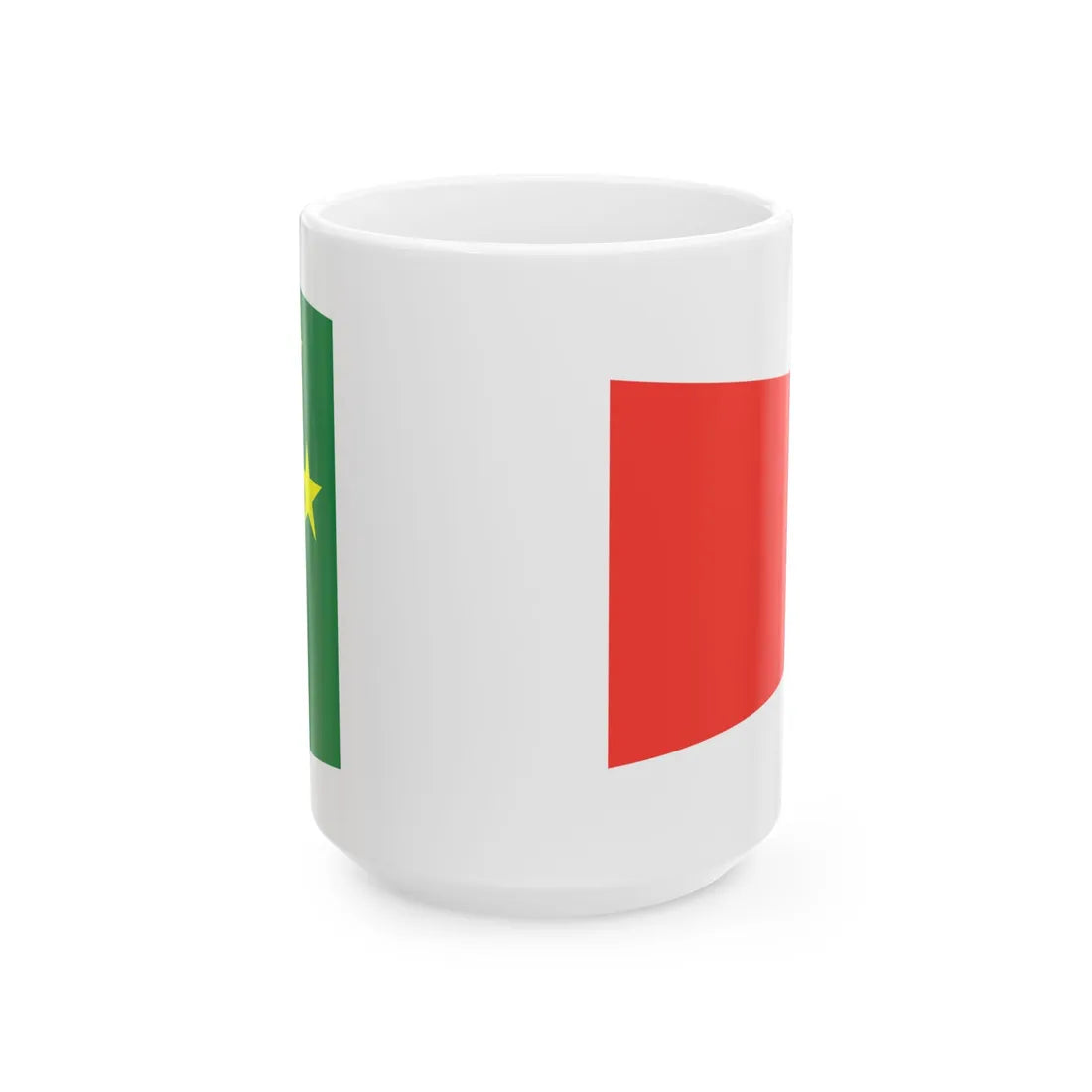 Pennant of the Chief of the Naval Air Force Staff of Madagascar Vice Admiral (Madagascar) White Coffee Mug 15oz - Go Mug Yourself