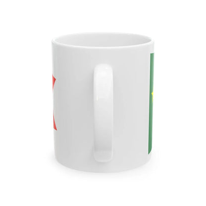 Pennant of the Chief of the Naval Air Force Staff of Madagascar Vice Admiral (Madagascar) White Coffee Mug - Go Mug Yourself